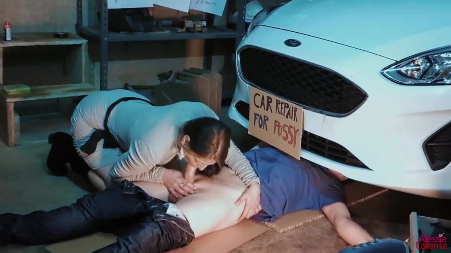 Slutty Customer Bangs Her Mechanic - Car Repair for Pussy picture image