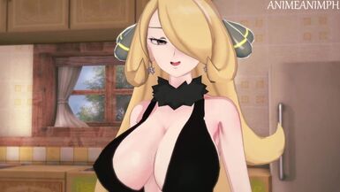 Cynthia Rewards You for Winning the Pokemon League - Anime Hentai 3d Uncensored - 1 image