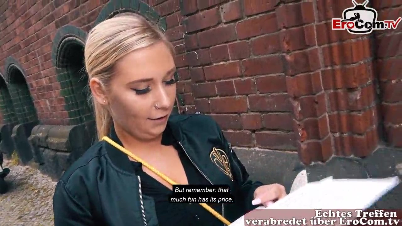German Girl picks up girl for first time lesbian sex at EroCom Date in Public pic