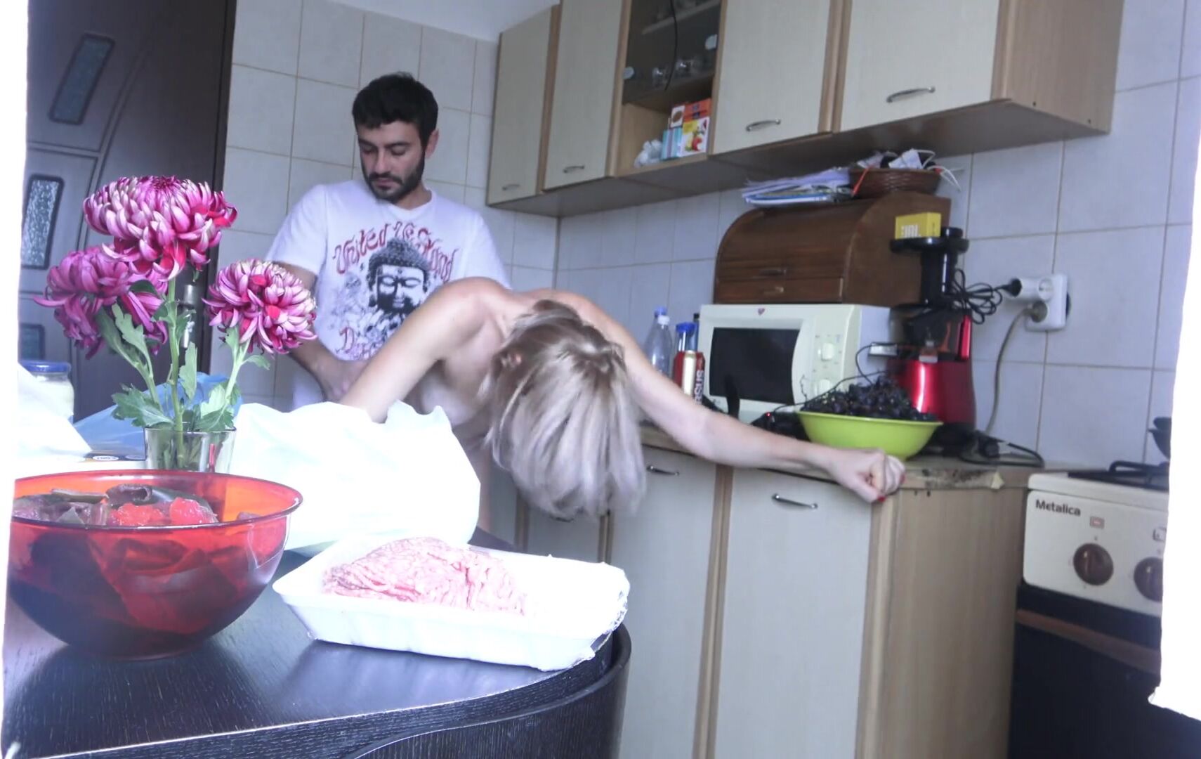 House wife has to stop her cooking for husband Xxx Pic Hd