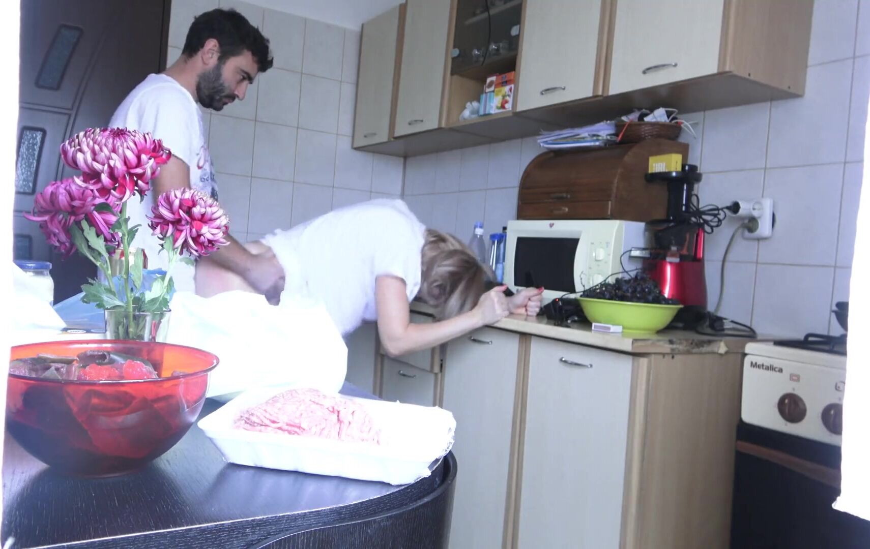 House wife has to stop her cooking for husband - Used milf ! watch online