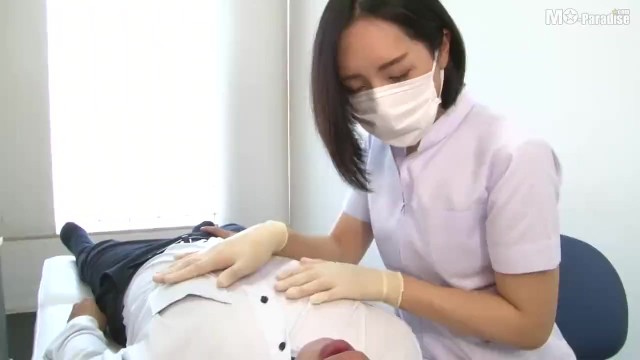 Nurse Handjob Mask - Dentist Wear the Mask & Gloved Handjob watch online