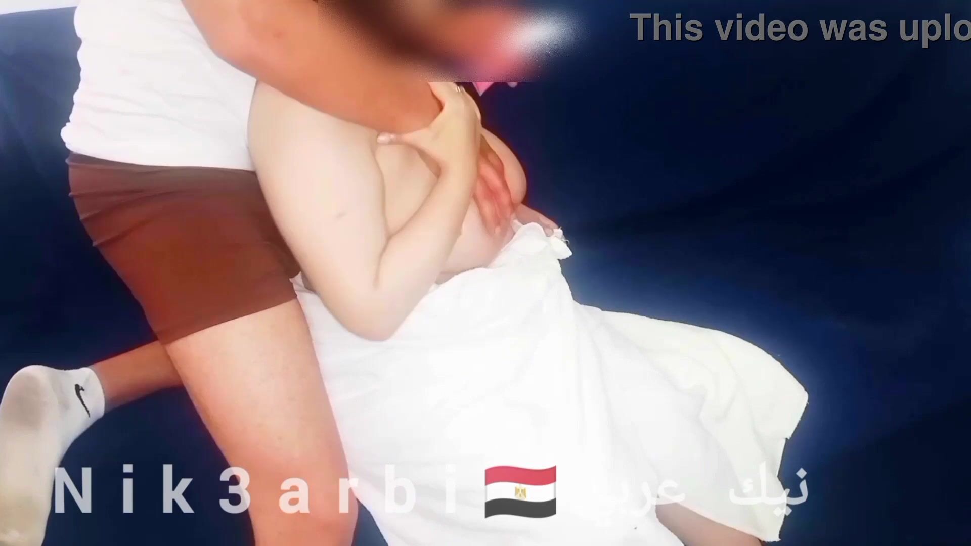 An Egyptian boy doing a massage and feeling on the tits of an adult