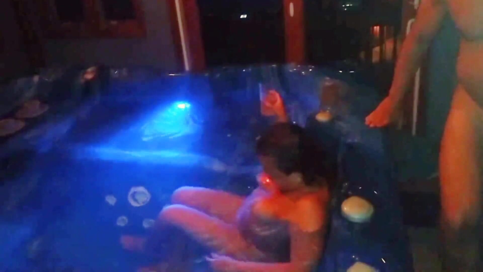 wife naked hot tub friends