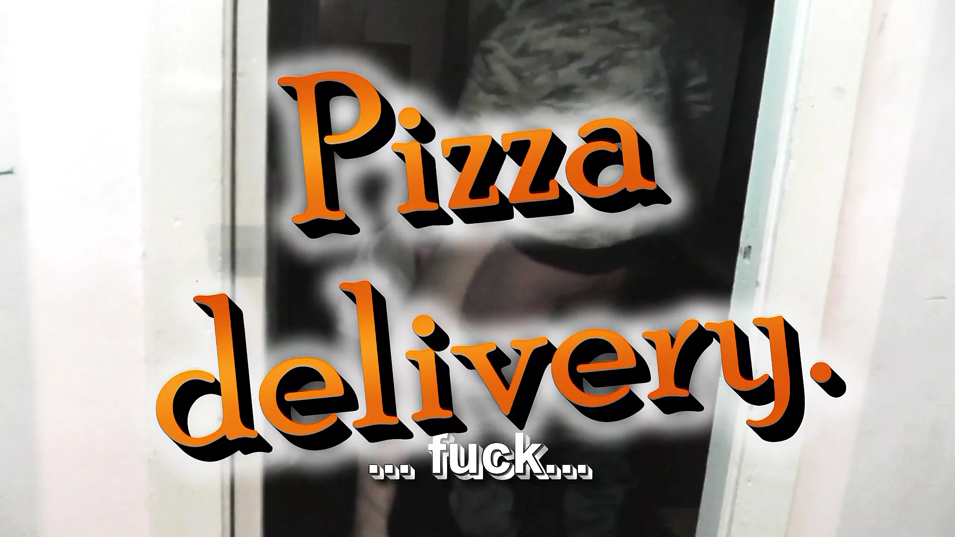 Pizza delivery. Pizza delivery man fucke doggystyle Milf in kitchen and cum in pussy. Creampie picture