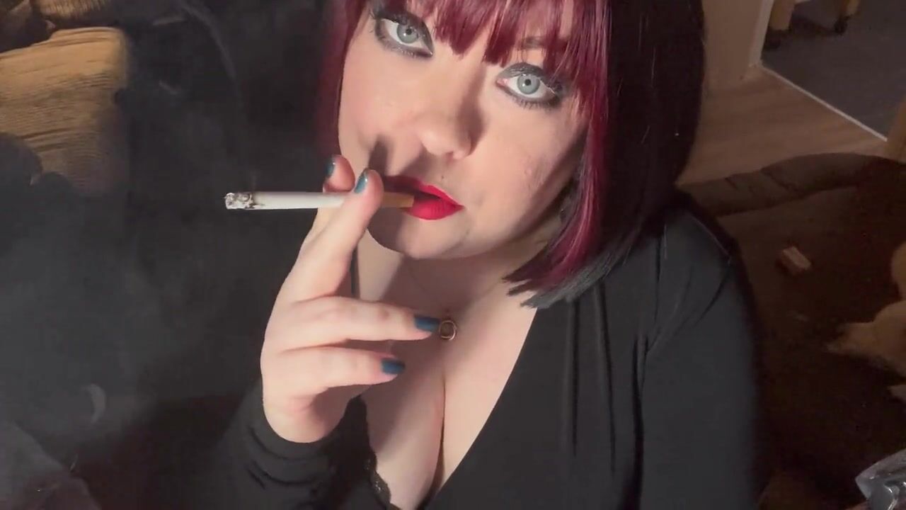 British Tart Tina Snua Tugs On Her Perky Nipples and Chain Smokes 2 Cigarettes photo