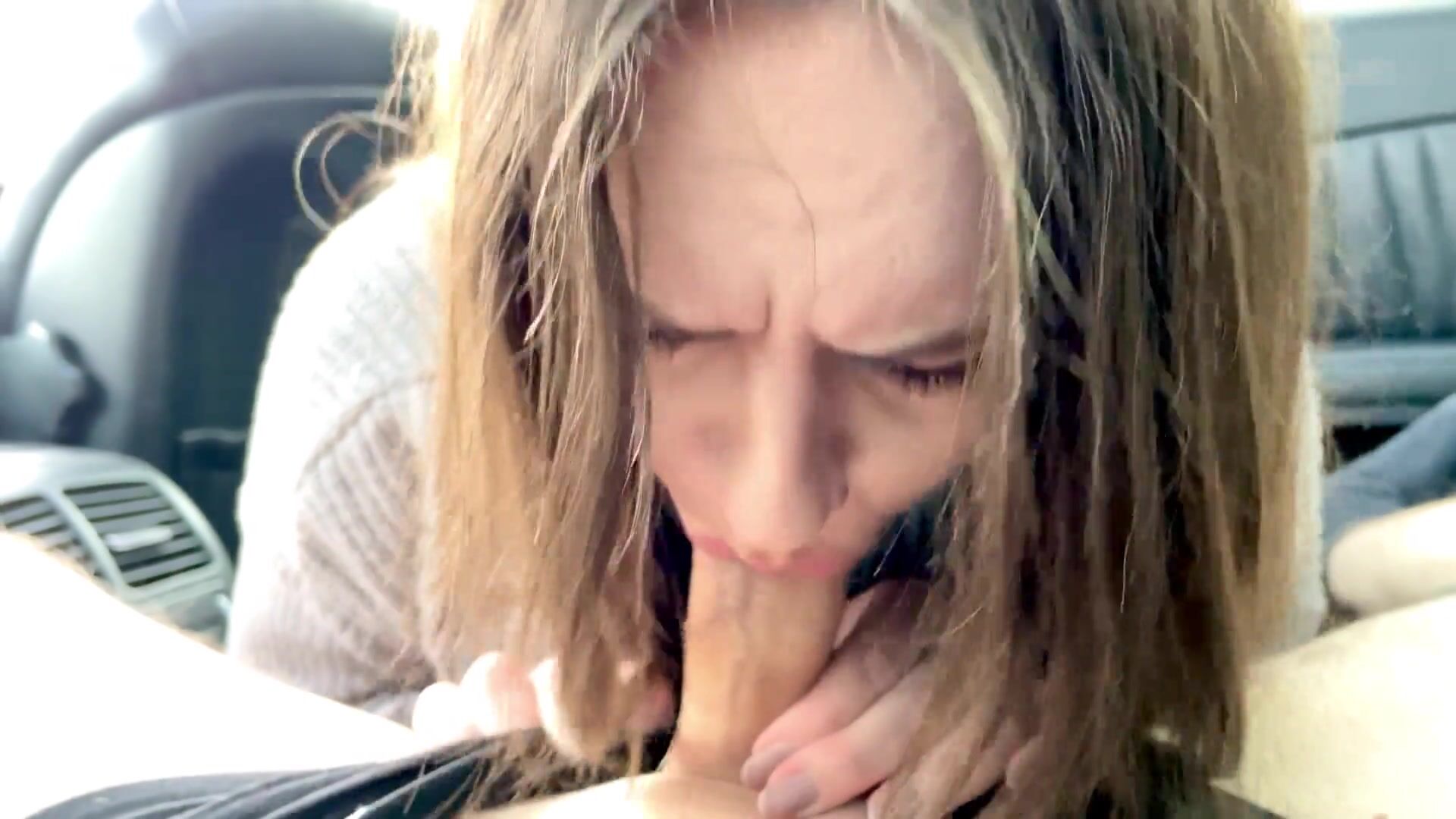 Cheating Wife Secretly Dates a Ally and Copulates him in the Car with Creampie watch online photo