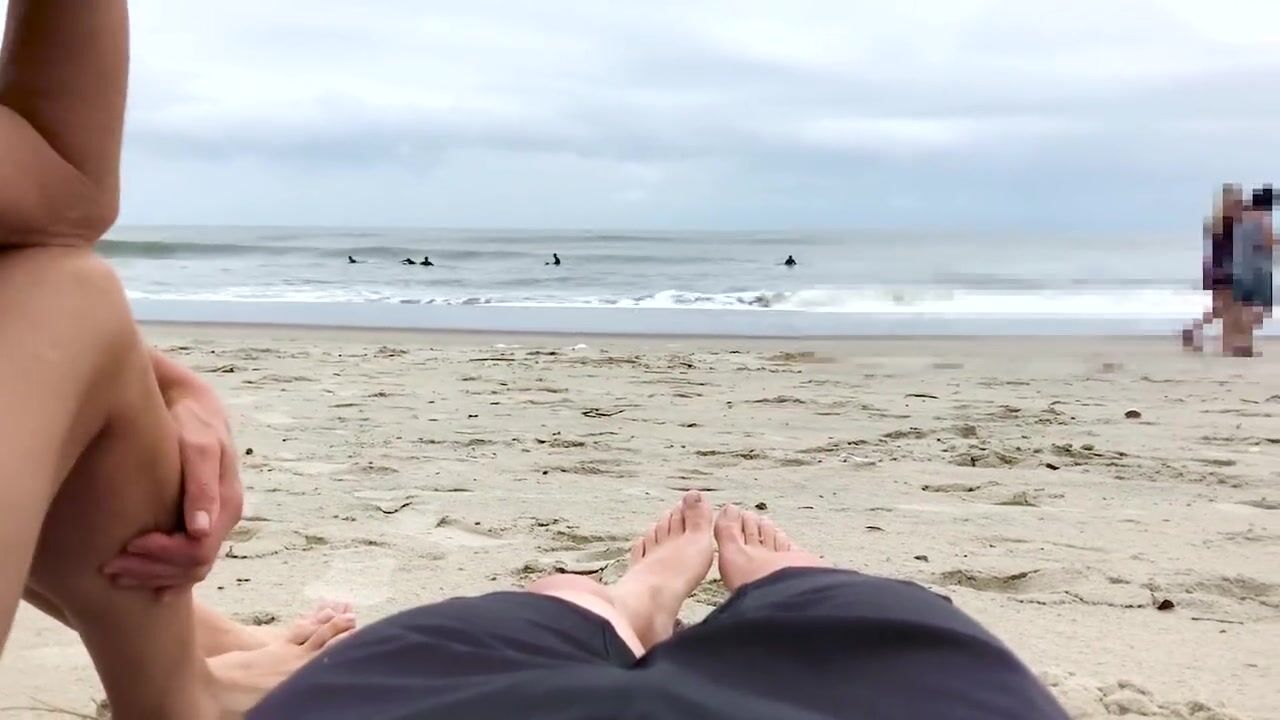 Cum in my ass right on the beach watch online