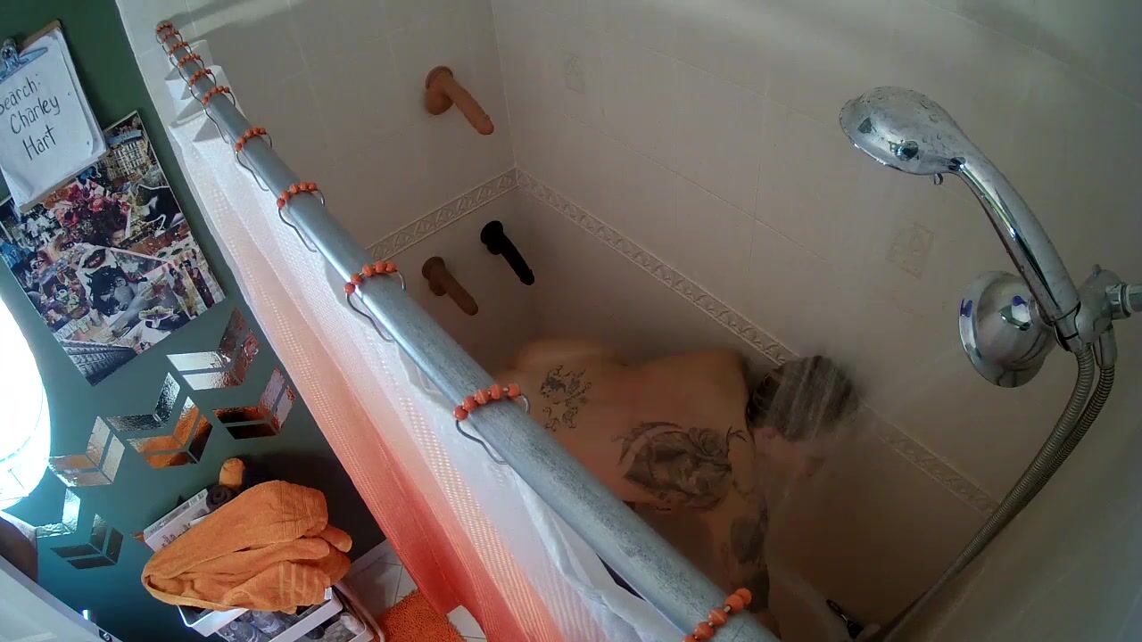 Mom cant help herself in the shower and uses a dildo to masturbate watch online