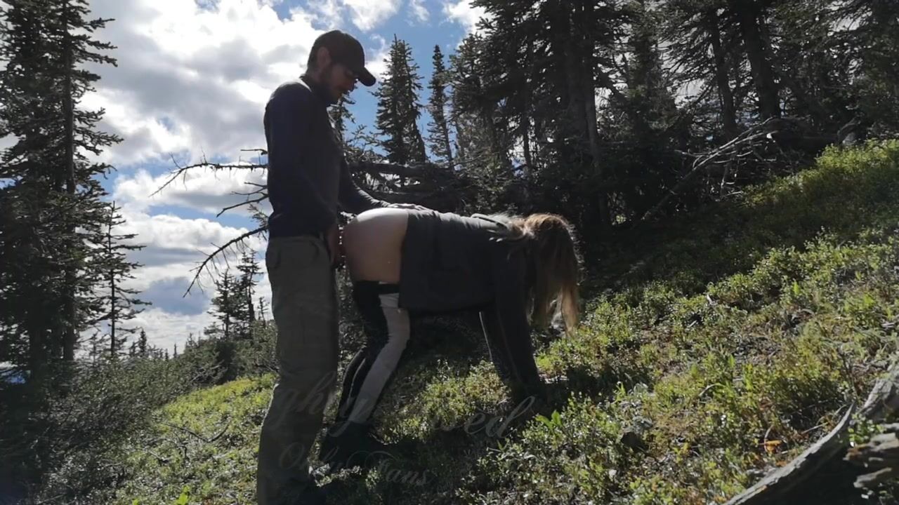 2210M Canadian Mountain Hike Ends in Standing Doggystyle pic picture